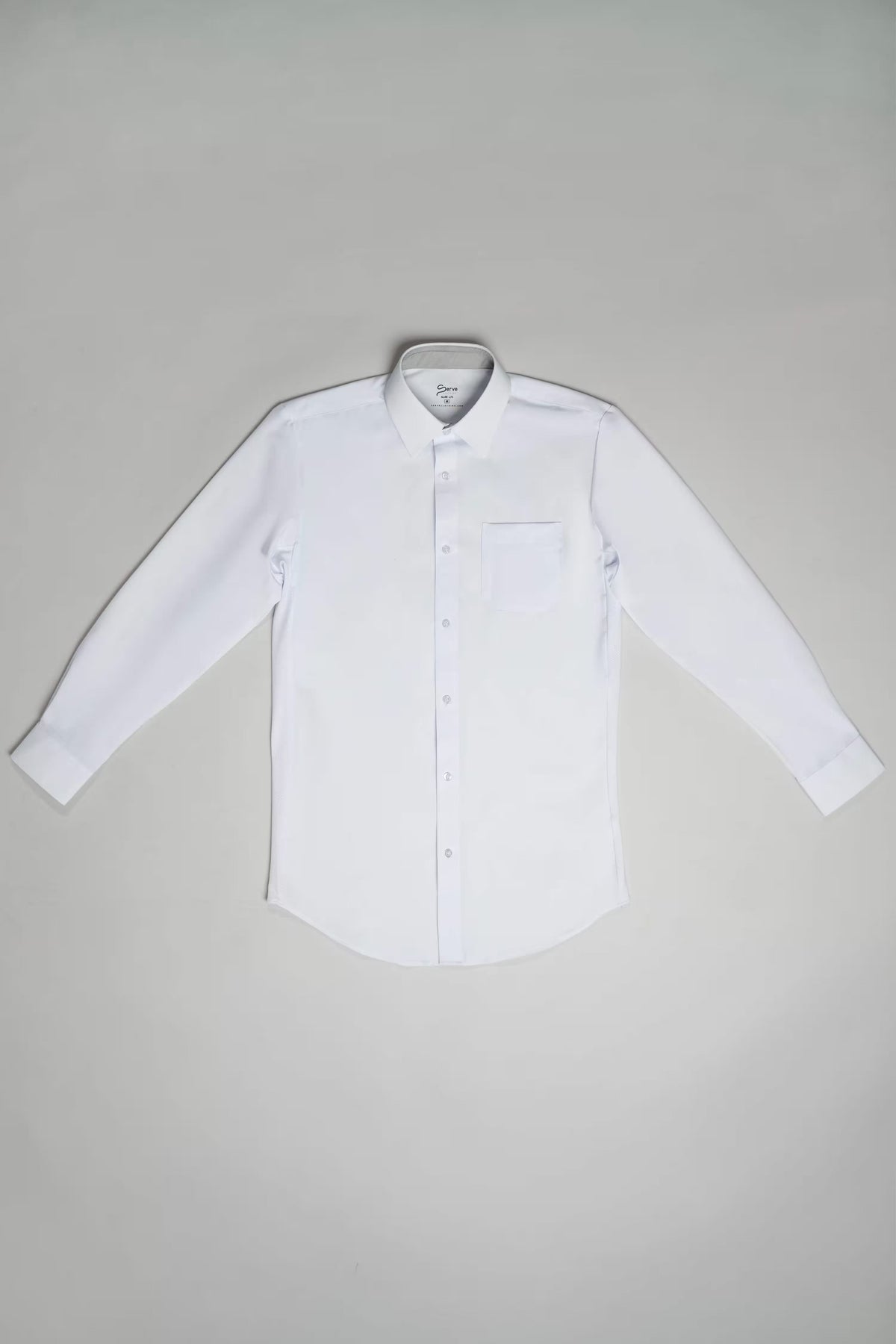 Breathable White Long Sleeve Dress Shirt