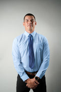 Breathable Blue Long Sleeve Dress Shirt