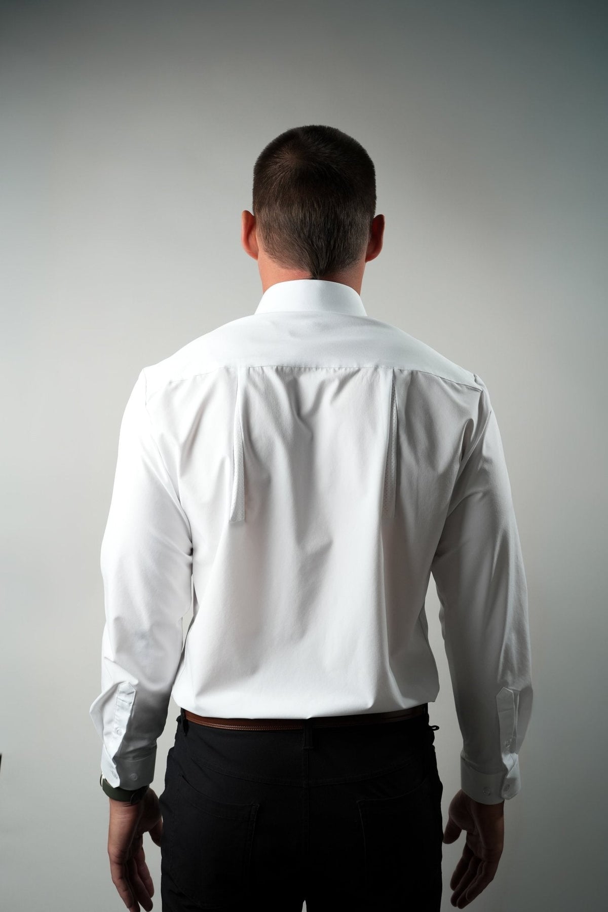 Breathable White Long Sleeve Dress Shirt