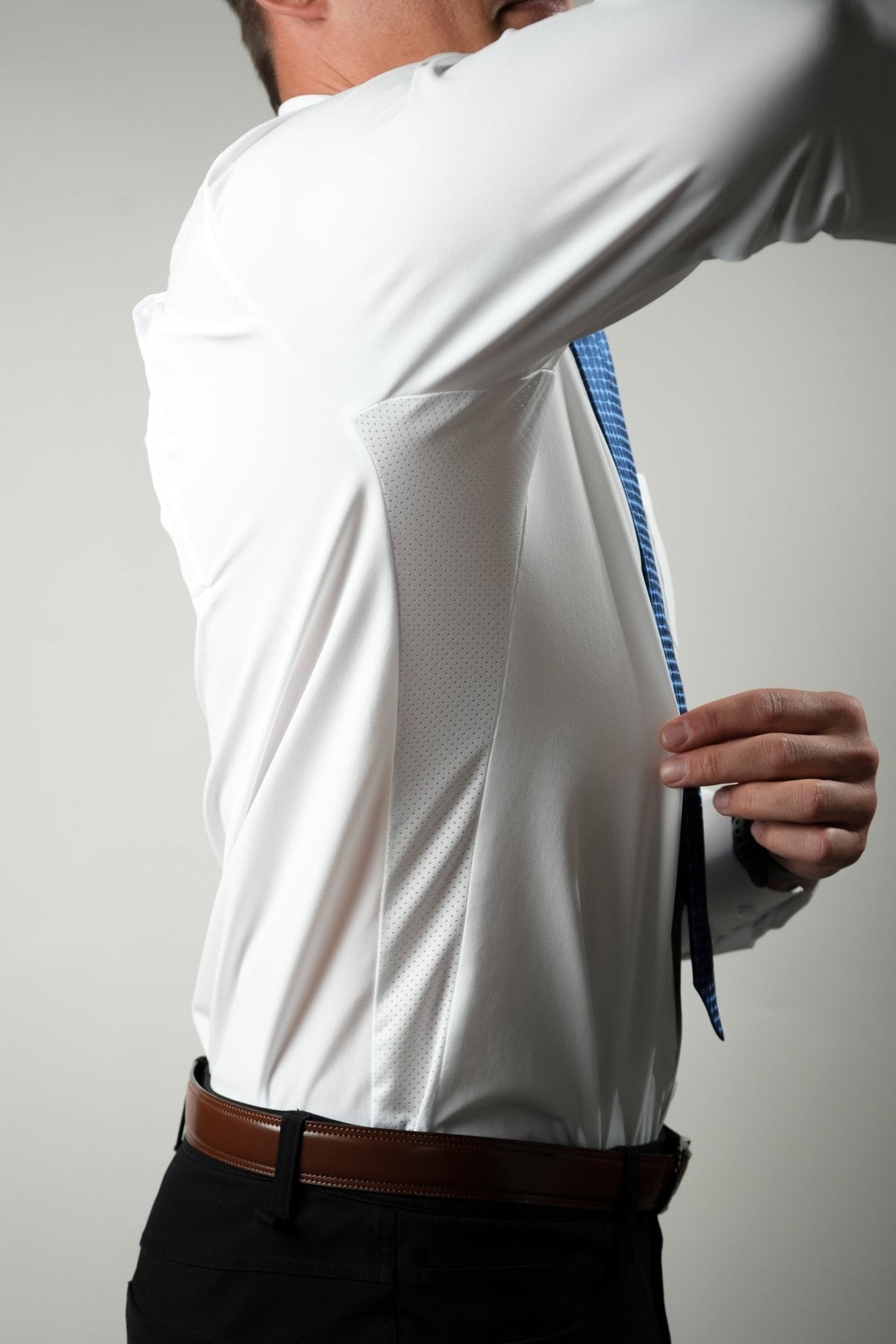 Breathable White Long Sleeve Dress Shirt